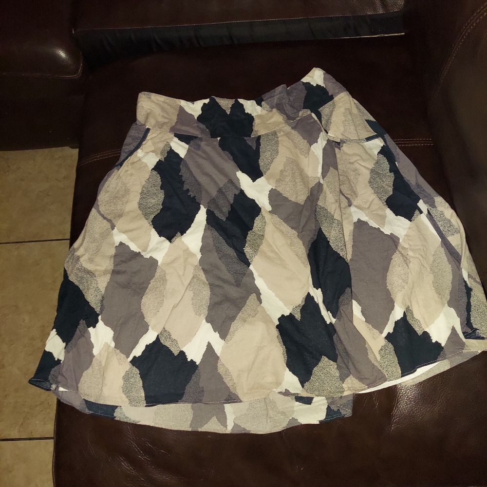 Massimo Grey Patterned Skirt